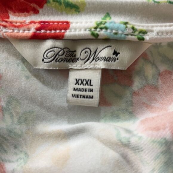 Pioneer Woman Set of 2 long Sleeve V Neck T Shirts Vintage & Burgundy Floral NEW - Picture 2 of 4